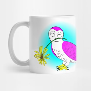 Owl with Flower Mug